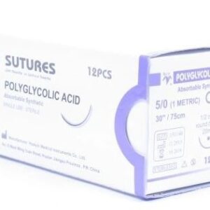 PGA 1 vstřebatelná chirurgická nit 75 cm dlouhá, jehla 40 mm, 3/8 kruh, trojúhelníková 1 ks